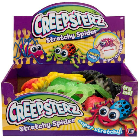 Creepsterz Stretchy Spider - Quantities of 12 Wholesale