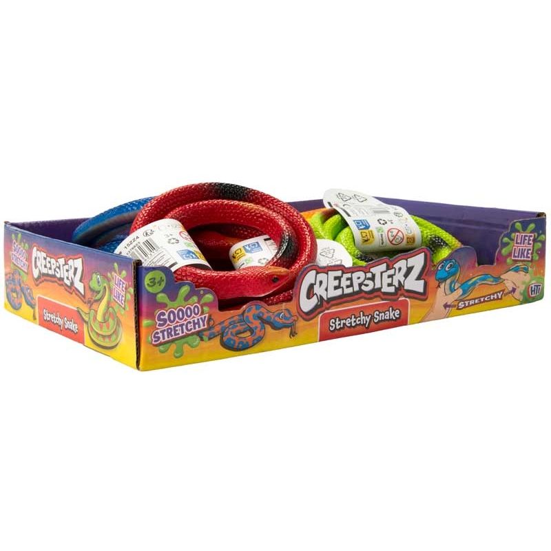 Creepsterz Super Stretchy Snake Quantities of 12 Wholesale