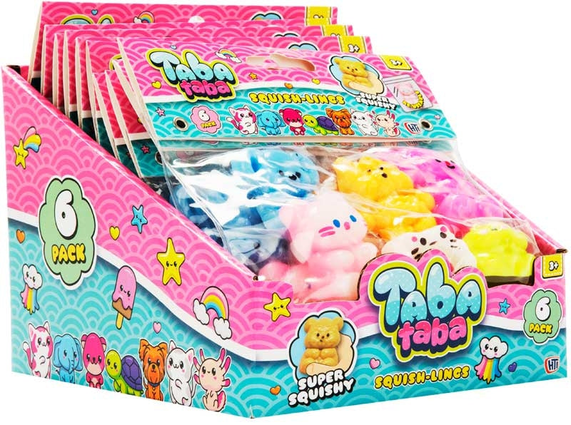 6 in a pack Squish-lings Quantities of 12 Wholesale