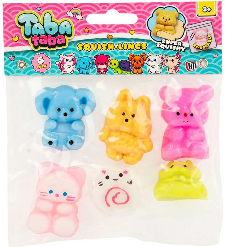 6 in a pack Squish-lings Quantities of 12 Wholesale